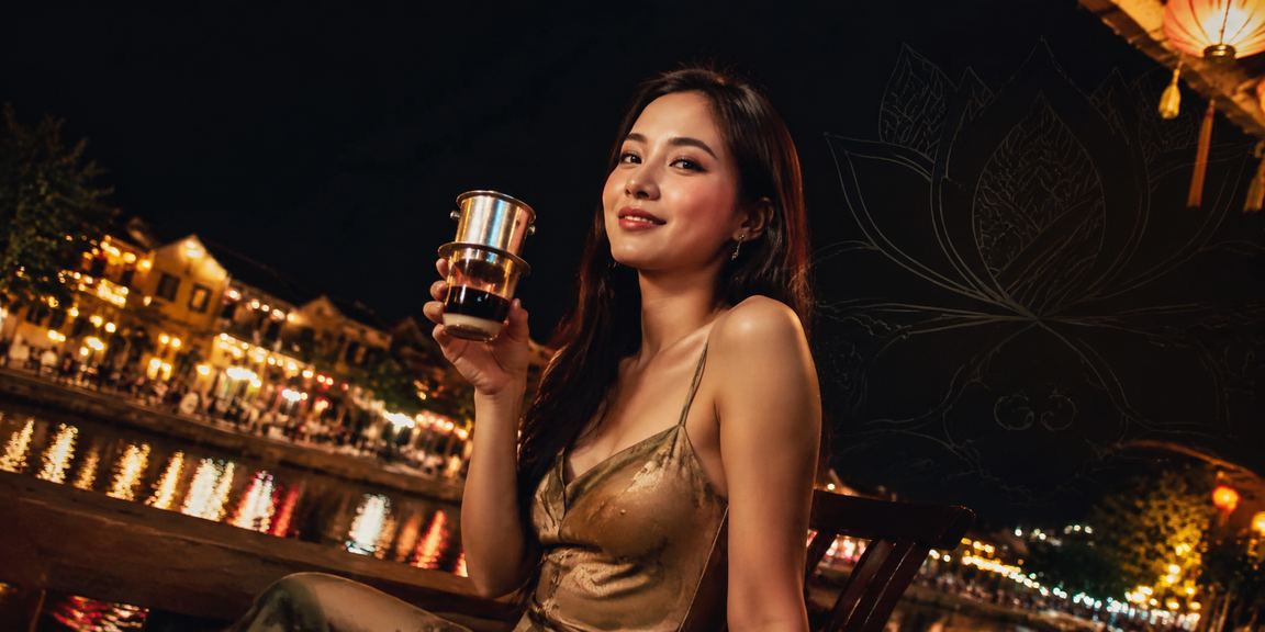 Không gian casino trực tuyến bên tách cà phê Hội An