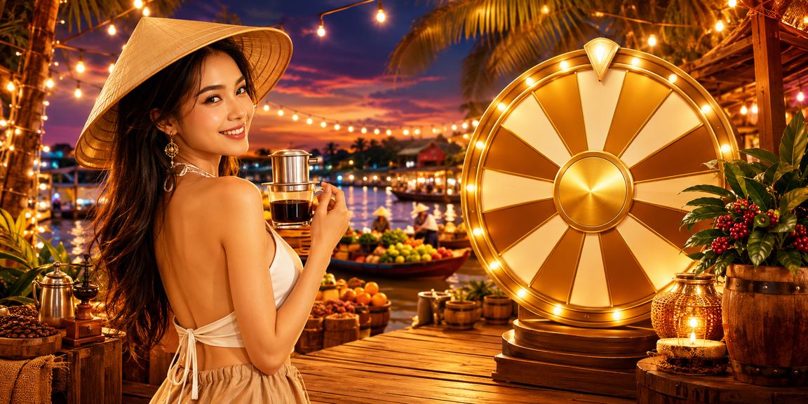 Vòng quay may mắn tại vùng đồng bằng Mekong Việt Nam